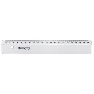 WESTCOTT Flachlineal aus Kunststoff Länge: 500 mm