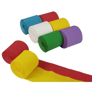 PAPSTAR Krepp-Papier-Bänder 50 mm x 10 m 6er Pack