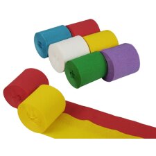 PAPSTAR Krepp-Papier-Bänder 50 mm x 10 m 6er Pack