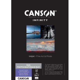 CANSON INFINITY Fotopapier "Rag Photographique Duo" A3 25 Blatt
