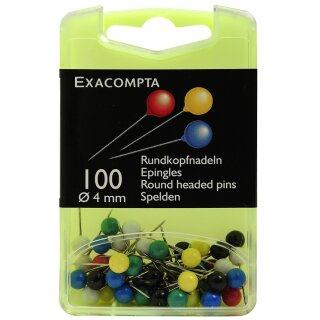 EXACOMPTA Markierungsnadeln Größe: 4 mm farbig sortiert 100 Stück