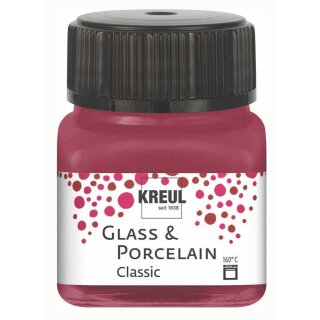 KREUL Glas- und Porzellanfarbe Classic granatrot 20 ml