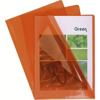 EXACOMPTA Sichthülle DIN A4 PVC 0,13 mm orange transluzent 100 Stück