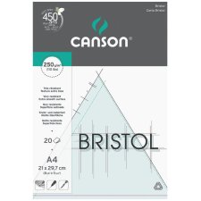 CANSON Zeichenkartonblock Bristol DIN A4 250 g/qm...