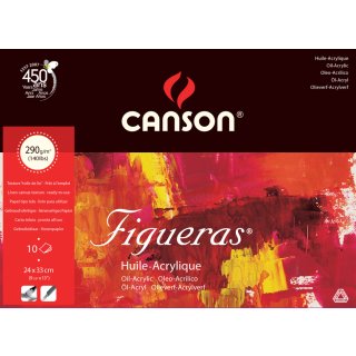 CANSON Zeichenpapierblock "Figueras" 330 x 240 mm 290 g/qm 10 Blatt