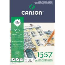 CANSON Zeichenpapierblock 1557 DIN A5 180 g/qm 30 Blatt