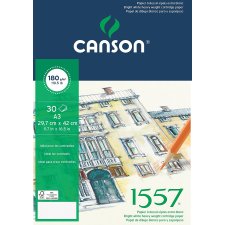 CANSON Zeichenpapierblock 1557 DIN A3 180 g/qm 30 Blatt