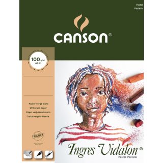 CANSON Zeichenpapierblock "Ingres Vidalon" 240 x 320 mm 100 g/qm 30 Blatt