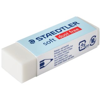 STAEDTLER Kunststoff-Radierer soft S20 weiß