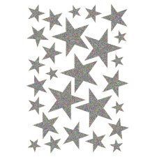 HERMA Weihnachts-Sticker MAGIC "Sterne silber"...