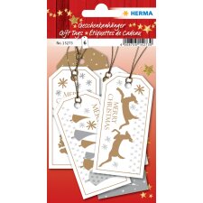 HERMA Weihnachts-Geschenkanhänger "Merry...