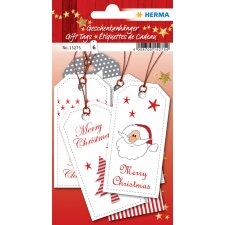 HERMA Weihnachts-Geschenkanhänger "Xmas" 6...