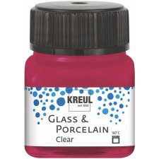 KREUL Glas- und Porzellanfarbe Clear weinrot 20 ml
