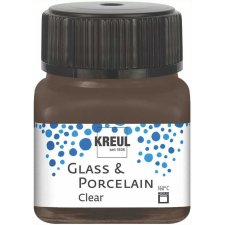 KREUL Glas- und Porzellanfarbe Clear espressobraun 20 ml
