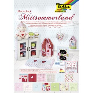 folia Motivblock "Mittsommerland" 240 x 350 mm 26 Blatt