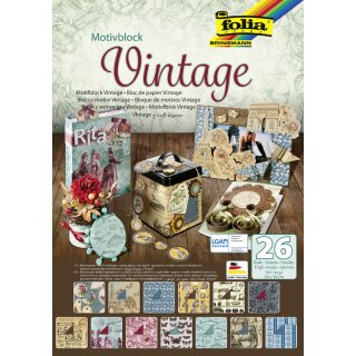 folia Motivblock "Vintage" 240 x 350 mm 26 Blatt