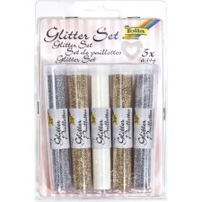 folia Glitter-Set / Glitterpulver 5 Tuben à 14 g...