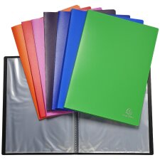EXACOMPTA Sichtbuch DIN A4 PP 80 Hüllen farbig sortiert
