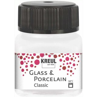 KREUL Glas- und Porzellanfarbe Classic perlmutt-weiß 20 ml