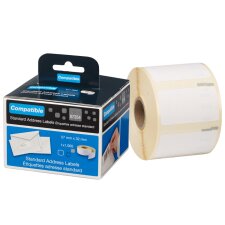 rillstab Rollenetiketten 57 x 32 mm weiß permanent...