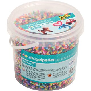 folia Bügelperlen farbig sortiert 30.000 Stück Eimer