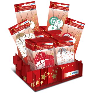 HERMA Weihnachts-Geschenkanhänger Thekendisplay 60 Packungen