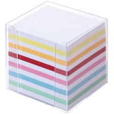 folia Zettelbox Kunststoff rauchglas Füllung: weiß
