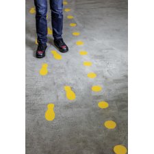 DURABLE Bodenmarkierungsform "Fuß" selbstklebend gelb