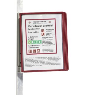 DURABLE Sichttafelsystem VARIO MAGNET WALL 5 Set rot