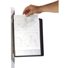 DURABLE Sichttafelsystem VARIO MAGNET WALL 5 Set rot