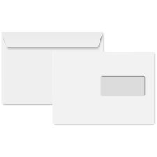 Clairalfa Briefumschläge DIN Lang 110 x 220 mm ohne Fenster weiß 250 Briefumschläge