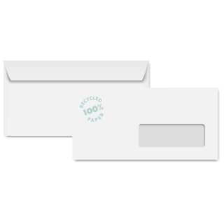 Clairefontaine Briefumschläge C5 162 x 229 mm Recycling weiß