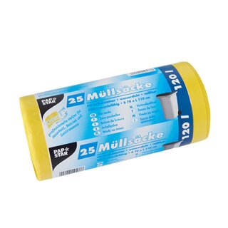 STARPAK Müllsäcke HDPE 120 Liter gelb 25 Säcke