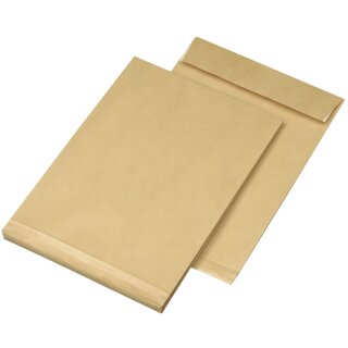 MAILmedia Faltenversandtasche C4 ohne Fenster braun 40er Falte 100 Stück