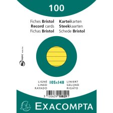 EXACOMPTA Karteikarten DIN A6 liniert gelb 100 Karteikarten