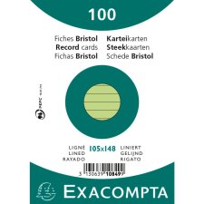 EXACOMPTA Karteikarten DIN A6 liniert grün 100...