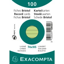 EXACOMPTA Karteikarten DIN A7 liniert grün 100...