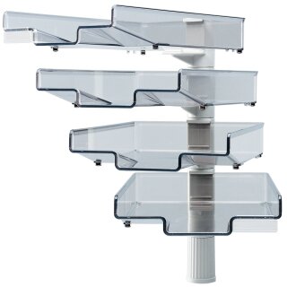 Hansa Schwenkflügler mit 4 Schalen lichtgrau