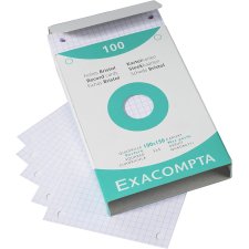 EXACOMPTA Karteikarten 125 x 200 mm kariert gelocht...