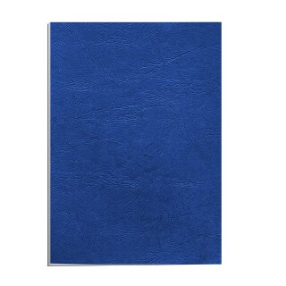 Fellowes Deckblatt Delta Lederstruktur DIN A4 royalblau 25 Blatt
