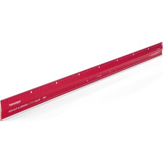 transotype Schneidelineal PRO aus Aluminium 800 mm rot