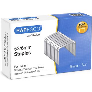 RAPESCO Heftklammern 53/6 verzinkt 5.000 Stück