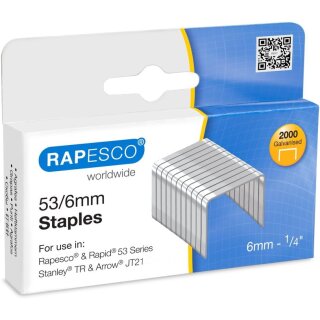 RAPESCO Heftklammern 53/6 verzinkt 2.000 Stück