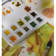 ROYAL TALENS Aquarellfarbe Van Gogh 12er Box Naturfarben