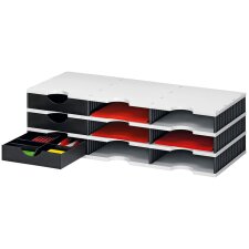 styro Sortierstation styrodoc trio 9 Fächer grau/schwarz