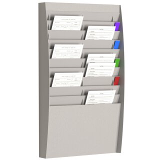 PAPERFLOW Wand-Prospekthalter 20 Fächer A4 hoch grau