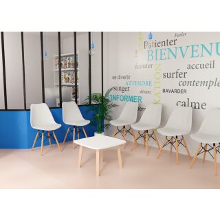 PAPERFLOW Beistelltisch WOODY aus massivem Holz anthrazit