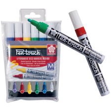 SAKURA Permanent-Marker Pen-Touch Mittel 6er Etui wasserfest