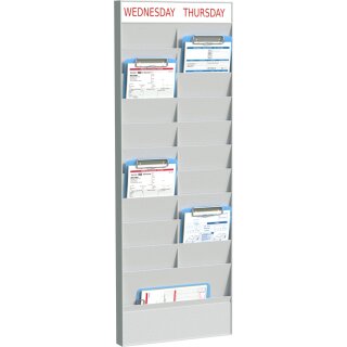 PAPERFLOW Wand-Büroplaner 20 Fächer A5 Erweiterungselement grau