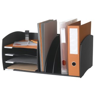 PAPERFLOW Ablagesystem S 4 Fächer schwarz